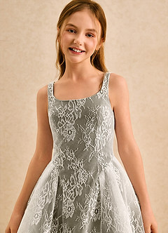 Azazie Cubbie Girls Formal Flower Girl Klänningar Klä A-Line i Spets image6