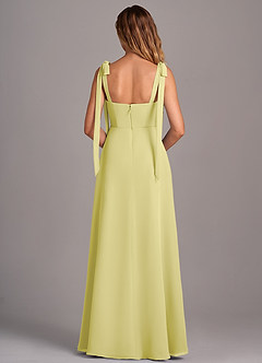 Azazie Debra Bridesmaid Dresses Lemon Sorbet A-Line with Pockets Chiffon Convertible Dress image3