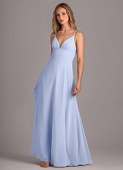 Azazie Amina Bridesmaid Dresses Ice A-Line Chiffon Dress image3