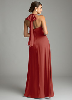 Azazie Tamira Suknie dla druhen Linia A Pofałdowany Szyfon Do ziemi Sukienka image8