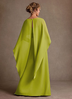 Azazie Marilla Mère de la mariée Robes Robe Trapèze en Mousseline de soie Plissée Citronnelle image3