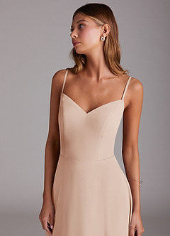 Azazie Marley Bridesmaid Dresses English Rose A-Line Off the Shoulder Chiffon Convertible Dress image2