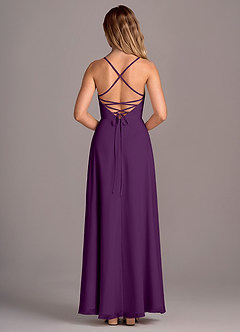 Azazie Mei Bridesmaid Dresses Grape A-Line Chiffon Dress image6