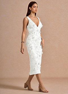 Robe Mi-Longue Blanc Norisse image3