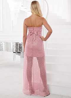 Barbie™ ❤ AZAZIE 4016 Strapless Sequin Netted Maxi Dress image4