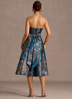 Blakely Teal Floral Midi Dress image2