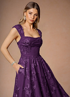 Vestido Ciruela Largo Hazel image5