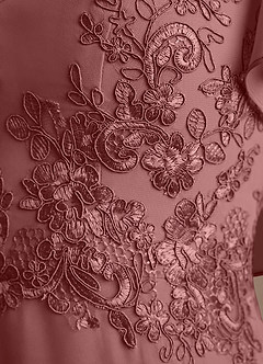 Azazie Frieda Mother of the Bride Dresses Desert Rose A-Line Applique Chiffon Dress image6