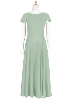 Azazie Payton A-Linie Schleifen Chiffon Kleider Agave image6