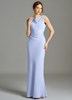 Azazie Kieryn Robes de demoiselle d'honneur Robe Sirène en Mousseline de soie Plissée Eis image4