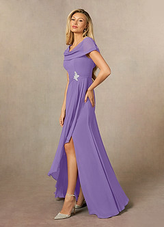 Azazie Mary Abiti per la Madre della Sposa Abito A-Line in Chiffon Spacco Laterale Tahiti image2