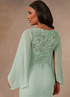 Azazie Perry Vestidos para mãe da noiva Vestir Agave de Chiffon de sereia com Renda image4