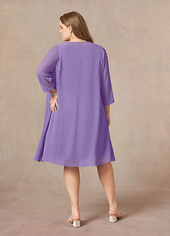 Azazie Shirley Mother of the Bride Dresses Tahiti A-Line Scoop Pleated Chiffon Dress image9