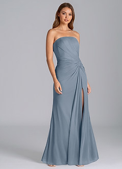 Azazie Mariya Bridesmaid Dresses Twilight Mermaid Strapless Mesh Dress image4