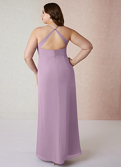 Azazie Manila Bridesmaid Dresses Wisteria Sheath V-Neck Chiffon Dress image8