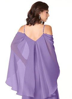 Azazie Cienna Jurken voor bruidsmeisjes Jurk van Chiffon met A-Lijn Off the Shoulder Tahiti image3