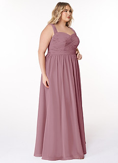 Azazie Zapheira Bridesmaid Dresses Vintage Mauve A-Line Ruched Chiffon Dress image9
