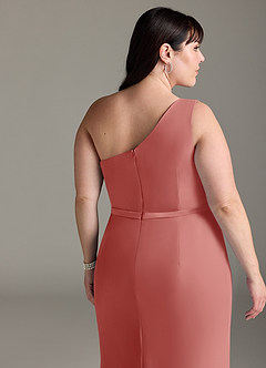 Azazie Liza Final Sale Agave Mermaid One Shoulder Chiffon Dress image11
