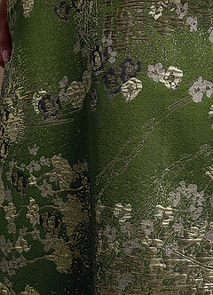 Azazie Yeshe Klänningar till brudens mor Klä A-Line i Blommig Jacquard Plisserad Matcha Green image7