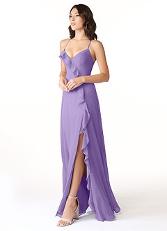 Azazie Tarni Bridesmaid Dresses Tahiti A-Line Chiffon Dress image3