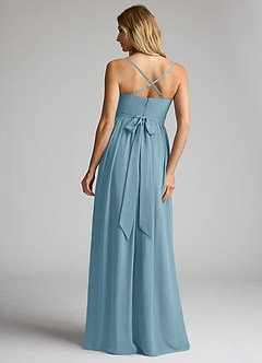 Azazie Llana Maternity Bridesmaid Dresses A-Line Chiffon Floor-Length Dress image2