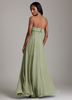 Azazie Lucienne Bridesmaid Dresses Pistachio A-Line Strapless Chiffon Convertible Dress image2
