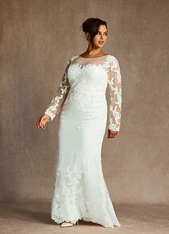 Azazie Nylah Final Sale Diamond White A-Line Sequins Tulle Dress image12