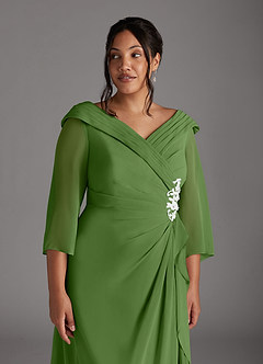 Azazie Jaycee Klänningar till brudens mor Klä A-Line i Chiffong Basilika image11