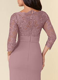 Azazie Bernadine vestidos de madre de la novia Vestido de Rosa Polvorienta de Encaje de Recto image5