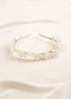 front Pearl Floral Headband