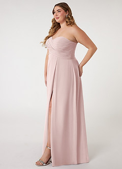 Azazie Arabella Allure Brautjungfernkleider Wandelbar A-Linie Herzausschnitt Chiffon Kleid Zartrosa image15
