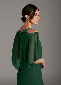 Azazie Junibee Abiti per la Madre della Sposa Abito Tubino in Maglia Lustrini Verde Scuro image5