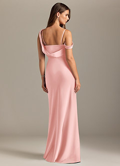 Azazie Madelyn Brudepigekjoler Havfrue En skulder Stræk satin Gulv-længde Kjole image2