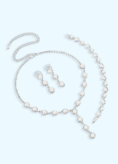 front Pearl Drop Jewelry Set