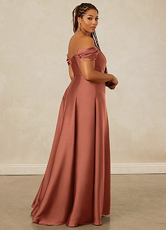 Christian Siriano Bridal for Azazie 1002 Bridesmaid Dresses Clay A-Line Off the Shoulder Stretch Satin Convertible Dress image16