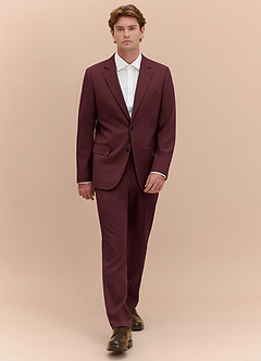 James Cabernet Structured Stretch Suit