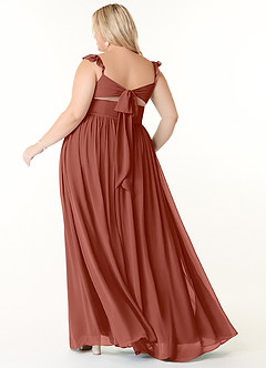 Azazie Metz Final Sale Auburn A-Line Sweetheart Ruched Chiffon Dress image8