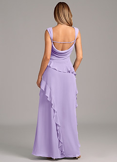 Azazie Sloane Bridesmaid Dresses Lilac A-Line Sweetheart Neckline Chiffon Dress image2
