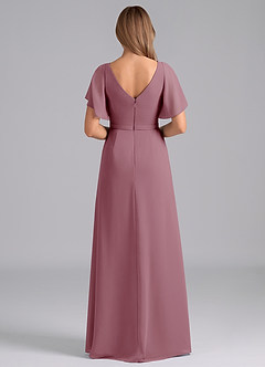 Azazie Ambrosia Bridesmaid Dresses Vintage Mauve A-Line Pleated Chiffon Dress image6