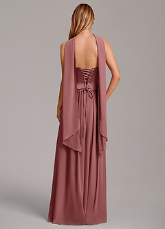 Azazie Cadence Suknie dla druhen Linia A Gorset Satyna elastyczna Do ziemi Sukienka image4