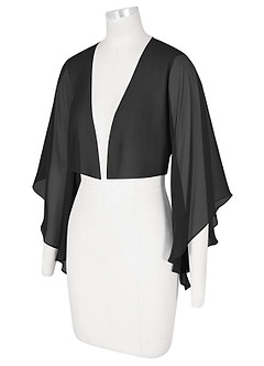 front Azazie Bijpassende Kleur Deborah Chiffon Wrap