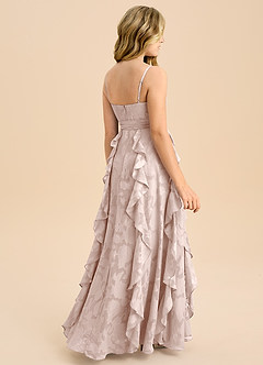 Azazie Peyton Junior Klä av A-Line i Blommig Utbrändhet Plisserad image2