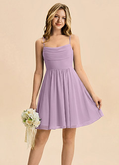 Azazie Bear Junior Wisteria A-Line Pleated Chiffon Dress image1