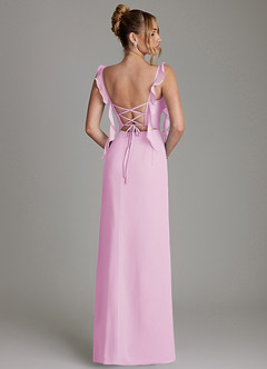 Azazie Jessamine Bridesmaid Dresses Candy Pink Mermaid Corset Chiffon Dress image8