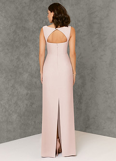 Azazie Flori Bridesmaid Dresses Rose Petal Sheath Square Neckline Chiffon Dress image2