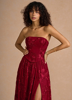 Isaura Burgundy Maxi Dress image5