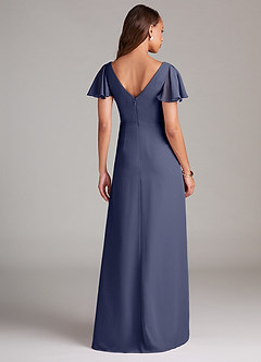 Azazie Soren Bridesmaid Dresses Stormy A-Line Ruched Chiffon Dress image2