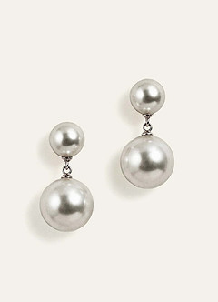 front 진주 프린지 귀걸이