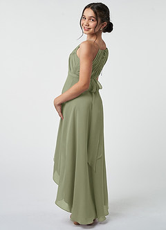 Azazie Oaklynn Junior Amethyst A-Line Pleated Chiffon Dress image5