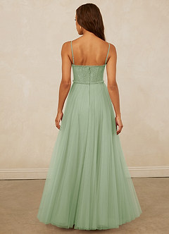 Christian Siriano Bridal for Azazie 1015 Bridesmaid Dresses Pleated Tulle and Chantilly Lace A-line Dress image8